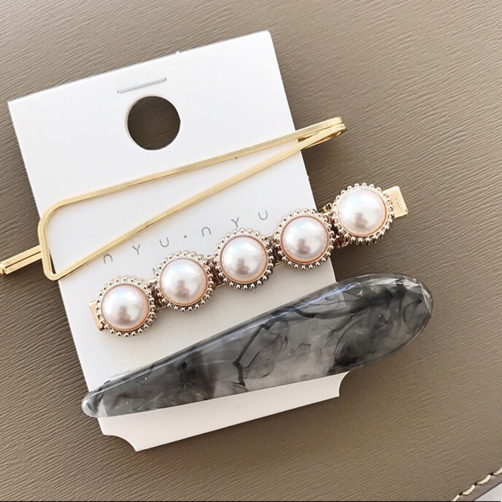 Chic Tortoise Faux Pearl Hair Pin Set - Picture 8 of 8